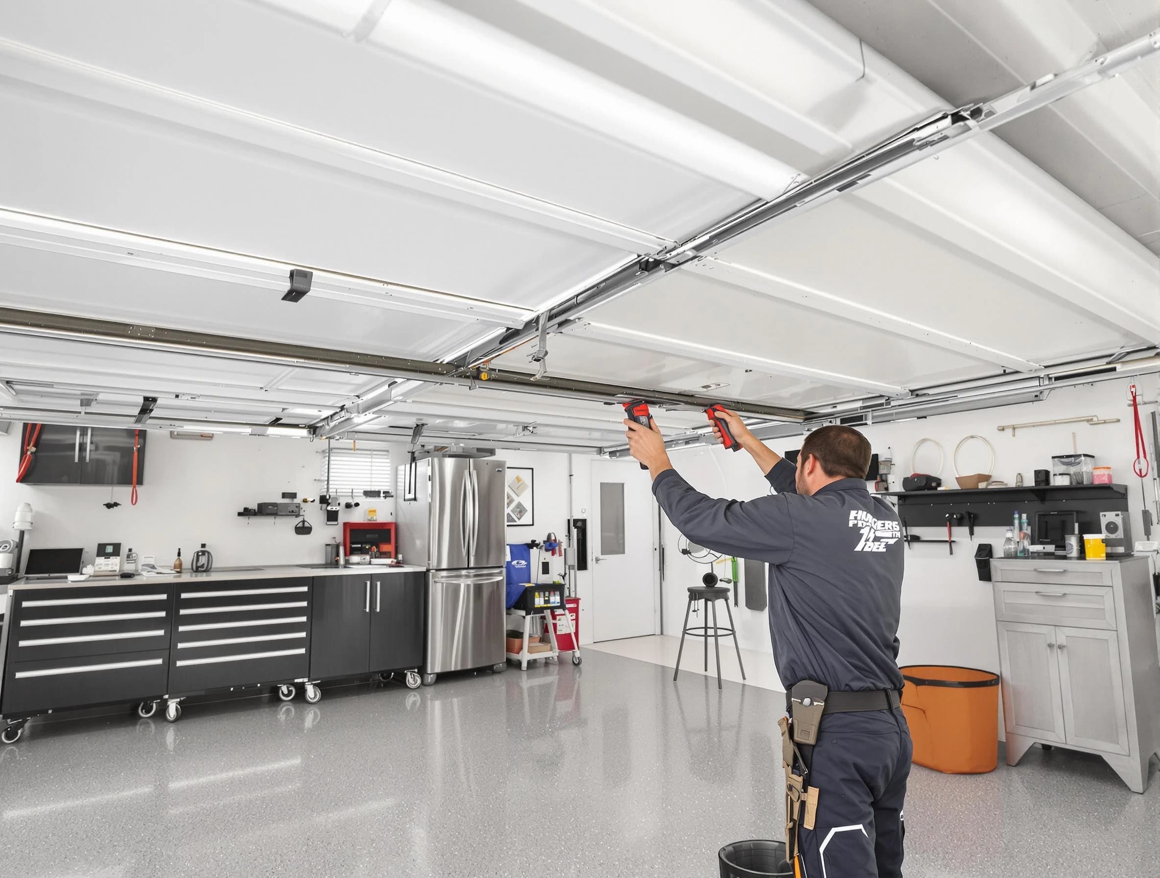 Overhead garage door repair service by Reading Garage Door Repair in Reading