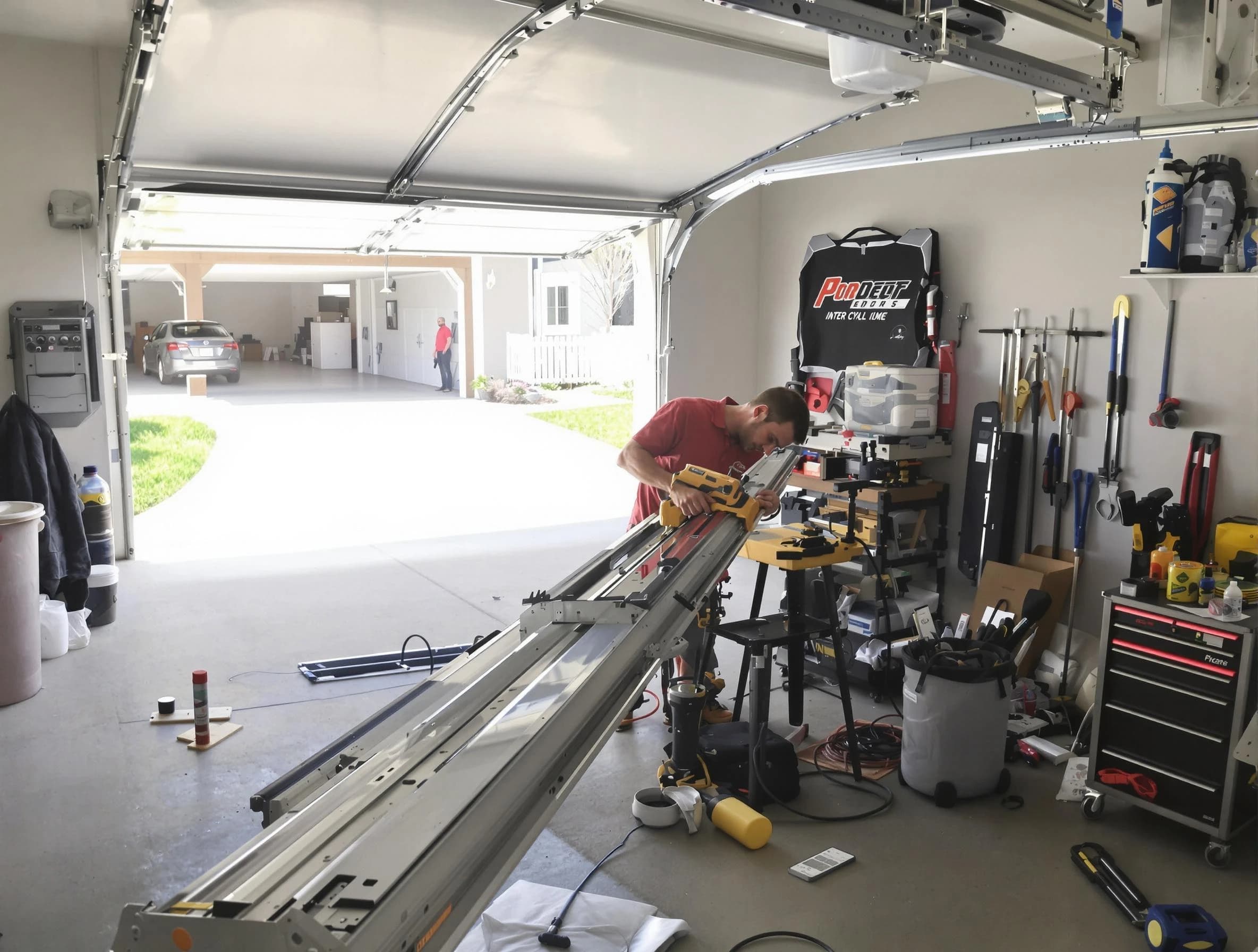 Reading Garage Door Repair expert performing track repair in Reading