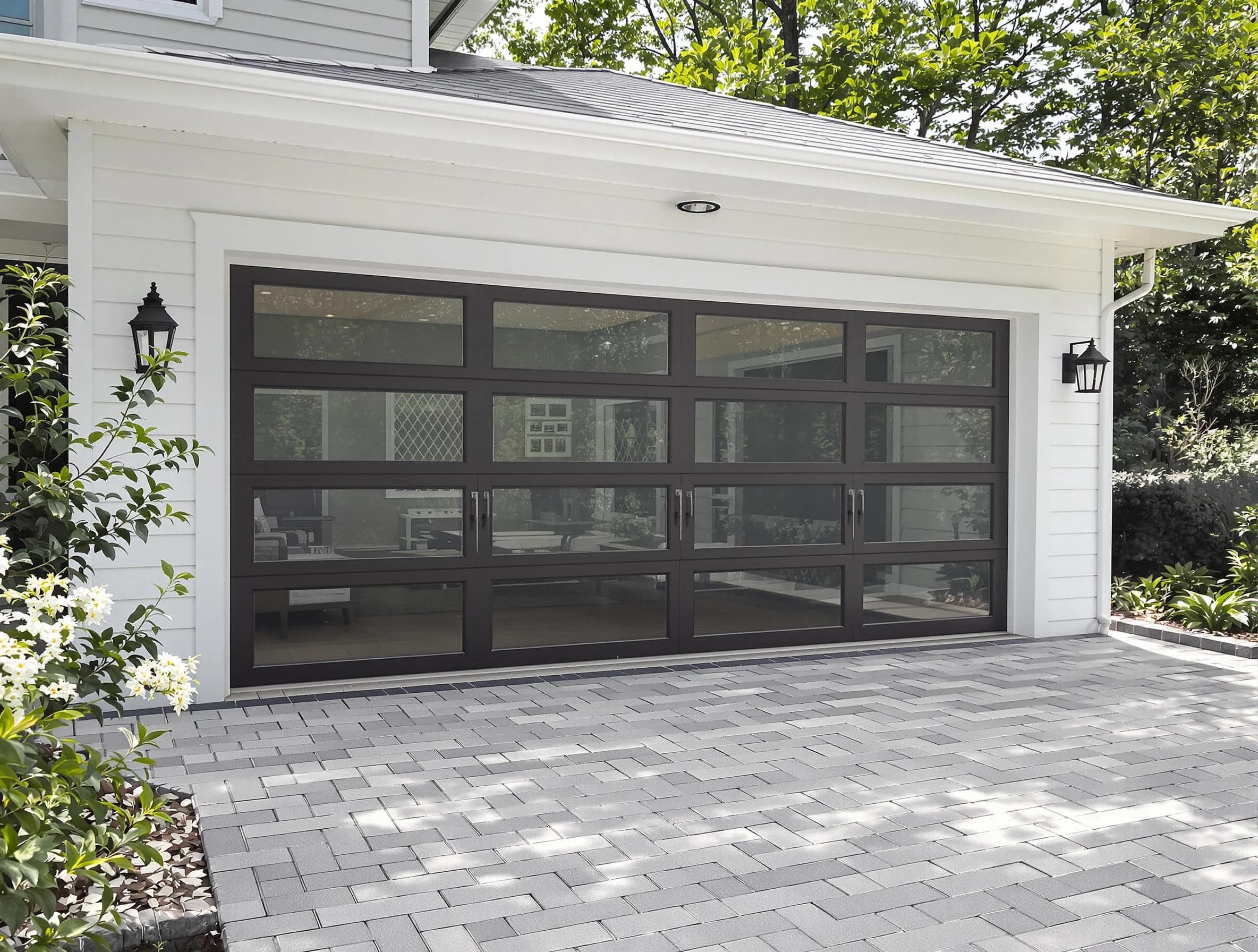 Reading Garage Door Repair design specialist presenting custom garage door options to Reading homeowner