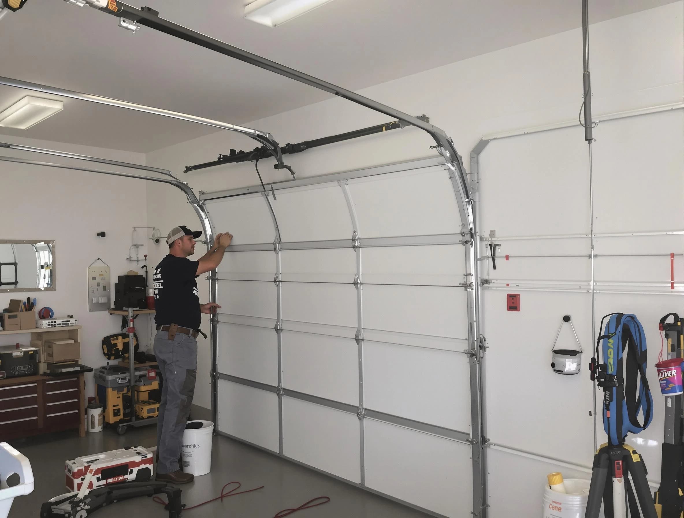 Reading Garage Door Repair team installing new garage door in Reading