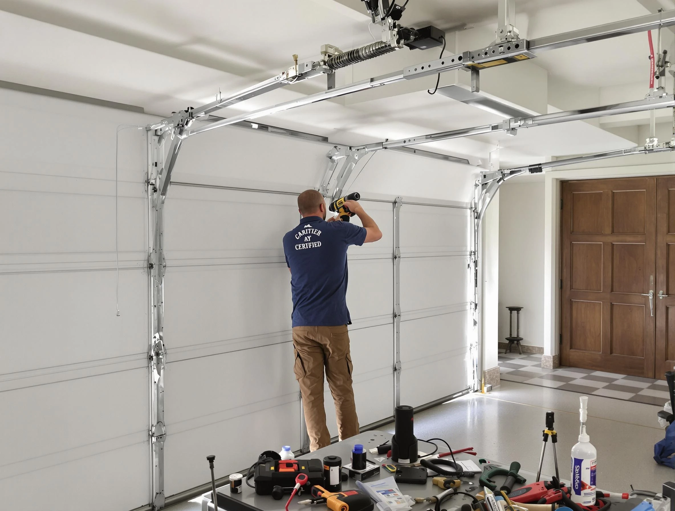 Reading Garage Door Repair certified technician performing precision garage door repair in Reading