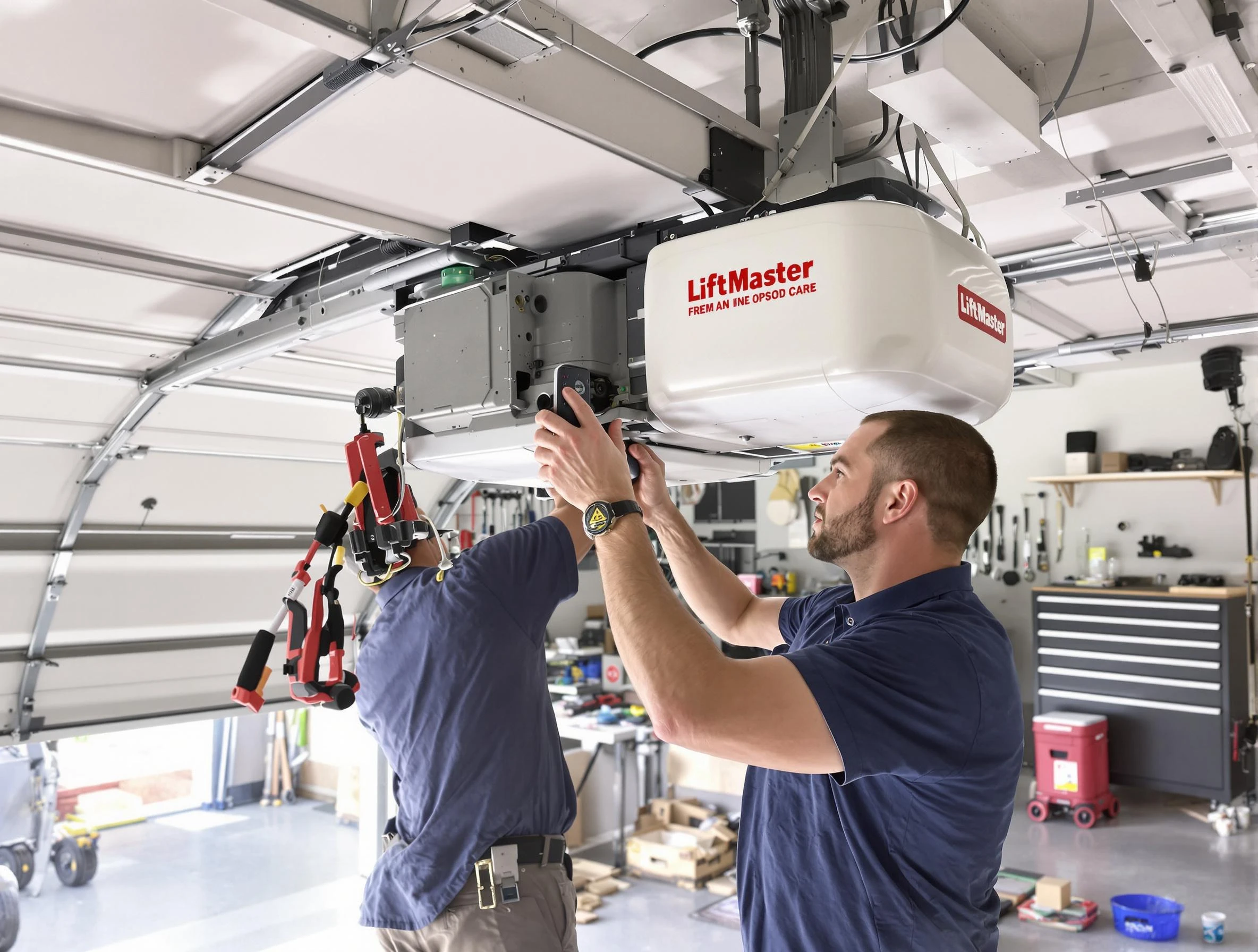 Reading Garage Door Repair technician performing advanced diagnostics on garage opener in Reading