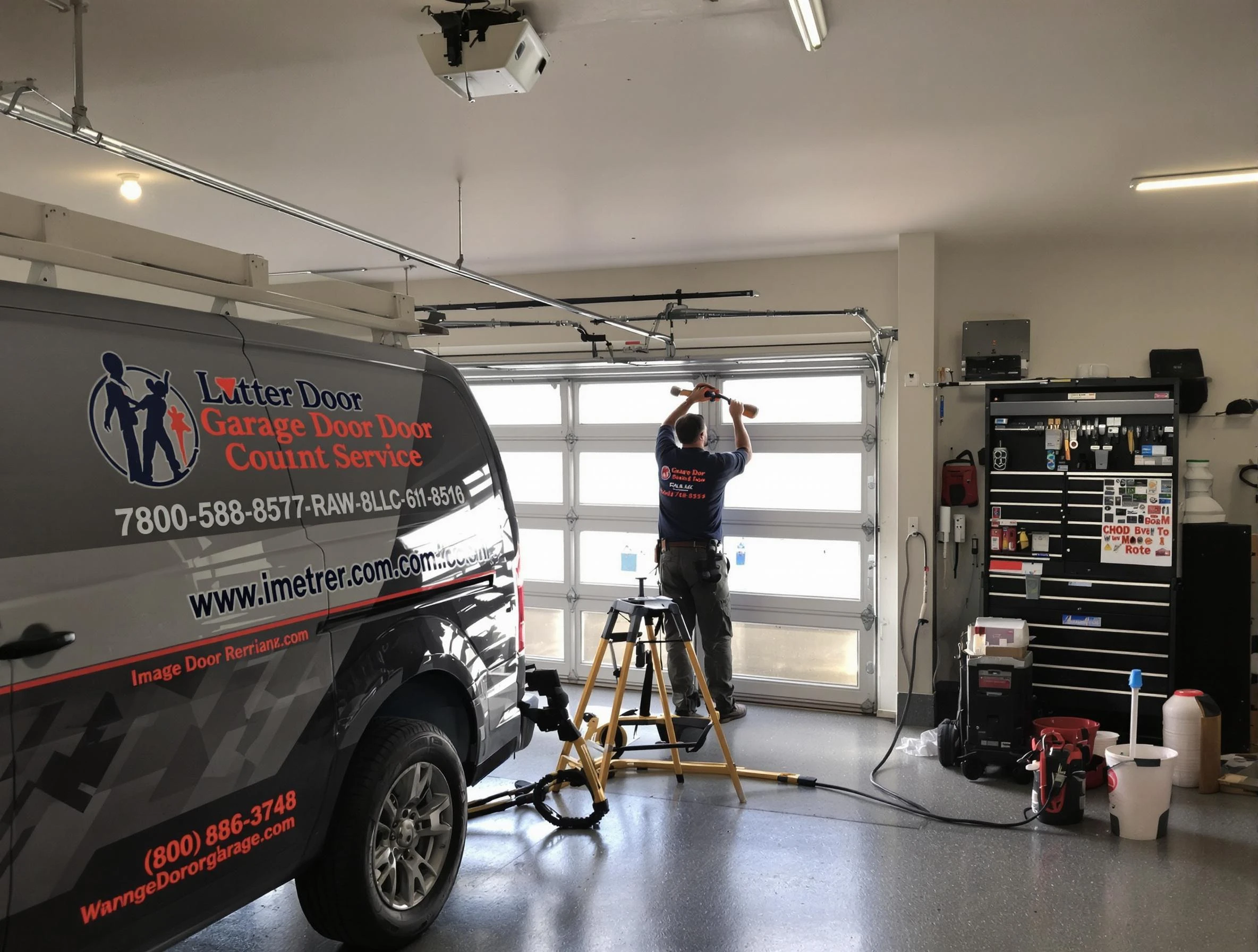 Reading Garage Door Repair team performing same-day garage door repair in Reading