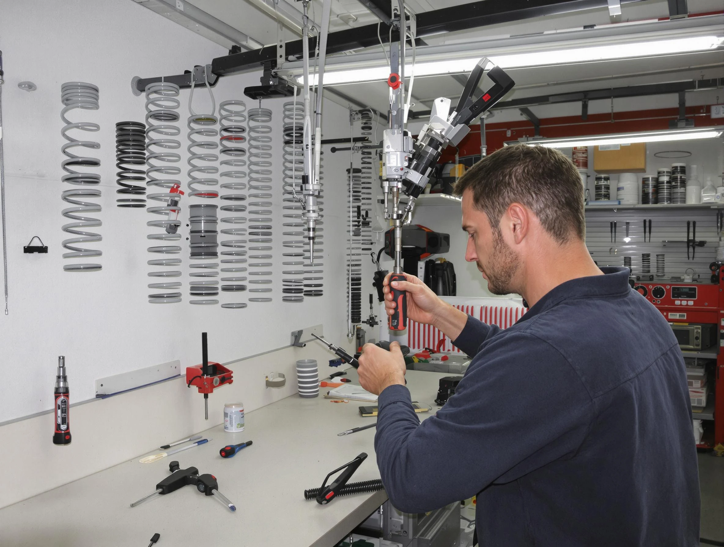 Reading Garage Door Repair safety certified technician performing precision spring replacement in Reading